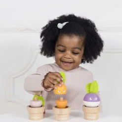 Stacking Wooden Veggies - 9 Pieces