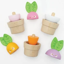 Stacking Wooden Veggies - 9 Pieces