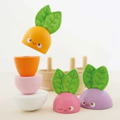 Stacking Wooden Veggies - 9 Pieces