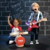 Stage Stars Wooden Guitar and Drum Set