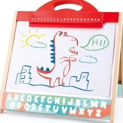 Store & Go Easel Folding Double-Sided Tabletop Blackboard & Whiteboard