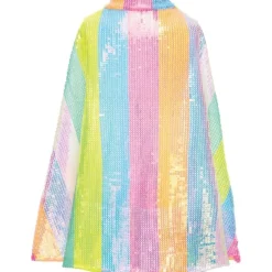 Stripy Sequin Cape - Size 4-6 Years
