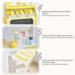 Sunny Citrus Lemonade Stand Playset with Interactive Accessories