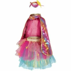 Super-Duper Tutu/Cape/Mask - Pink/Gold - Size 4-6 Years