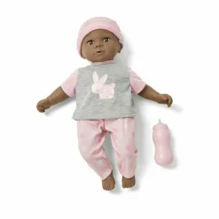 Sweet Smiles Baby Doll - Pink Outfit with Dark Skin Tone