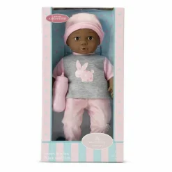 Sweet Smiles Baby Doll - Pink Outfit with Dark Skin Tone