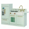 Teamson Kids Little Chef Charlotte 2-Piece Modular Wooden Play Kitchen, Mint