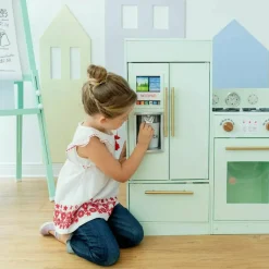 Teamson Kids Little Chef Charlotte 2-Piece Modular Wooden Play Kitchen, Mint