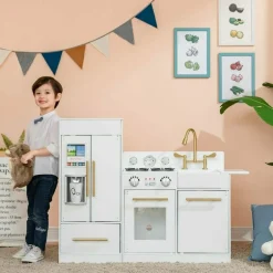 Teamson Kids Little Chef Charlotte Modern Modular Wooden Play Kitchen, White
