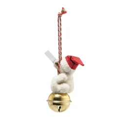 Teddy Bear Ornament on Christmas Bell