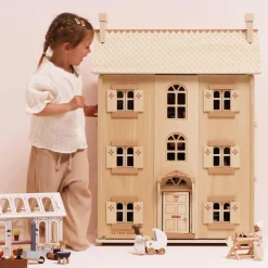 The Grand Natural Wood Doll House