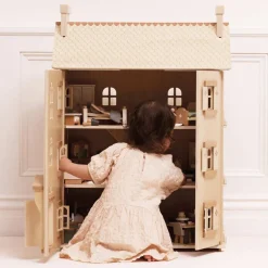 The Grand Natural Wood Doll House