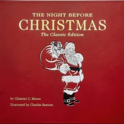 The Night Before Christmas Book in Red Bonded Leather