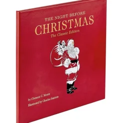 The Night Before Christmas Book in Red Bonded Leather