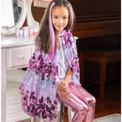 The 5th Avenue Purple Pailette Cape - Size 4-6 Years