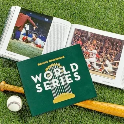 The World Series Book in Green Bonded Leather