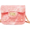 Tie Dye Quilted Denim Handbag - Pink