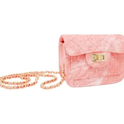 Tie Dye Quilted Denim Handbag - Pink