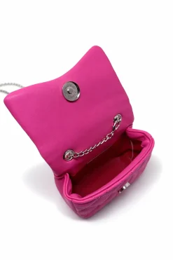 Tiny Crystal Stud Handbag - Hot Pink