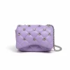 Tiny Crystal Stud Handbag - Lavender