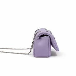 Tiny Crystal Stud Handbag - Lavender