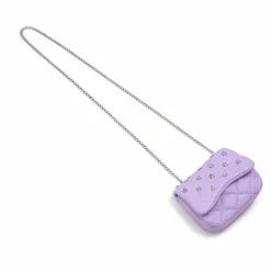 Tiny Crystal Stud Handbag - Lavender
