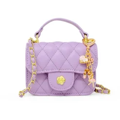 Tiny Quilted Ballet Charm Handbag - Purple