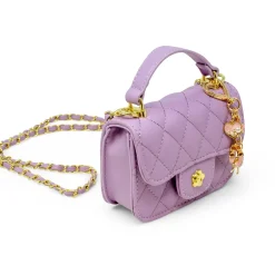 Tiny Quilted Ballet Charm Handbag - Purple