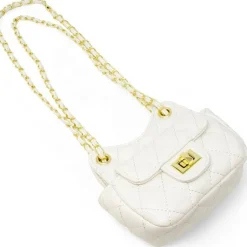 Tiny Quilted Treasure Purse - White