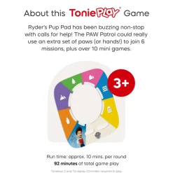 Tonies PAW Patrol Toniebox 2 Bundle with Tonieplay Game, Sleeve and 4 Tonies - Sunset Red