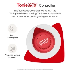 Tonies PAW Patrol Toniebox 2 Bundle with Tonieplay Game, Sleeve and 4 Tonies - Sunset Red