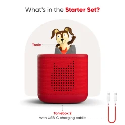 Tonies Playtime Puppy Toniebox 2 Starter Set - Sunset Red