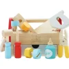Tool Box & Wooden Tools with 11 Accessories