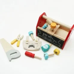 Tool Box & Wooden Tools with 11 Accessories