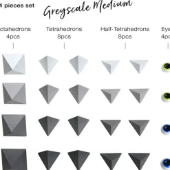 Trido Monochromatic Medium Magnet Building Set - 24 Pieces