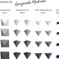 Trido Monochromatic Medium Magnet Building Set - 24 Pieces