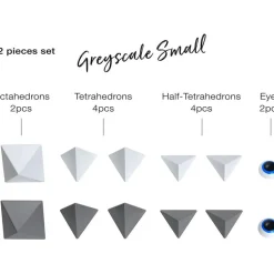Trido Monochromatic Small Magnet Building Set - 12 Pieces