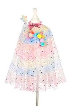 Unicorn Costume Cape Set with Headband & Wand - 3-4 Years