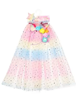 Unicorn Costume Cape Set with Headband & Wand - 5-7 Years