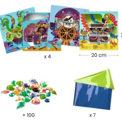 Up and at 'Em! Foil & Jewel Mosaic Craft Kit