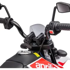 12V Aprilia Motorcycle 1 Seater Ride On for Kids - White