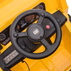 12V CAT Dump Truck 1-Seater Ride On - Yellow