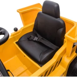 12V CAT Dump Truck 1-Seater Ride On - Yellow