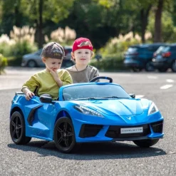 24V Chevrolet Corvette C8 2 Seater Ride on - Blue