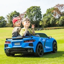 24V Chevrolet Corvette C8 2 Seater Ride on - Blue
