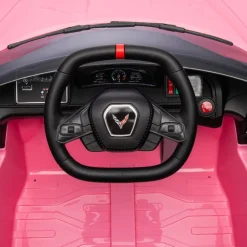 12V Corvette C8 1-Seater Ride On Car - Pink