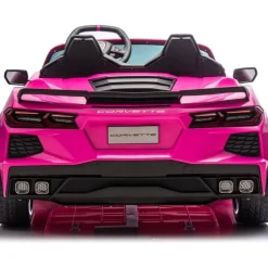 24V Corvette C8 2-Seater Ride On Car - Pink