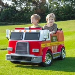 24V Freddo Fire Truck 2-Seater Ride on - Red