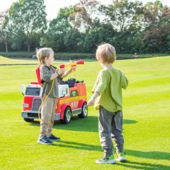 24V Freddo Fire Truck 2-Seater Ride on - Red