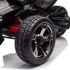 24V Freddo Spider 3-Wheel Motorcycle 2-Seater Ride On - Black